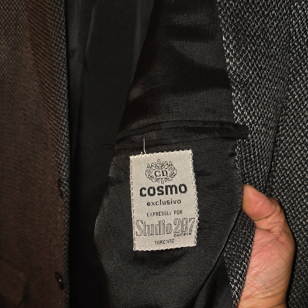 Cosmo Exclusivo Black and Gray Men's Blazer